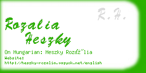 rozalia heszky business card